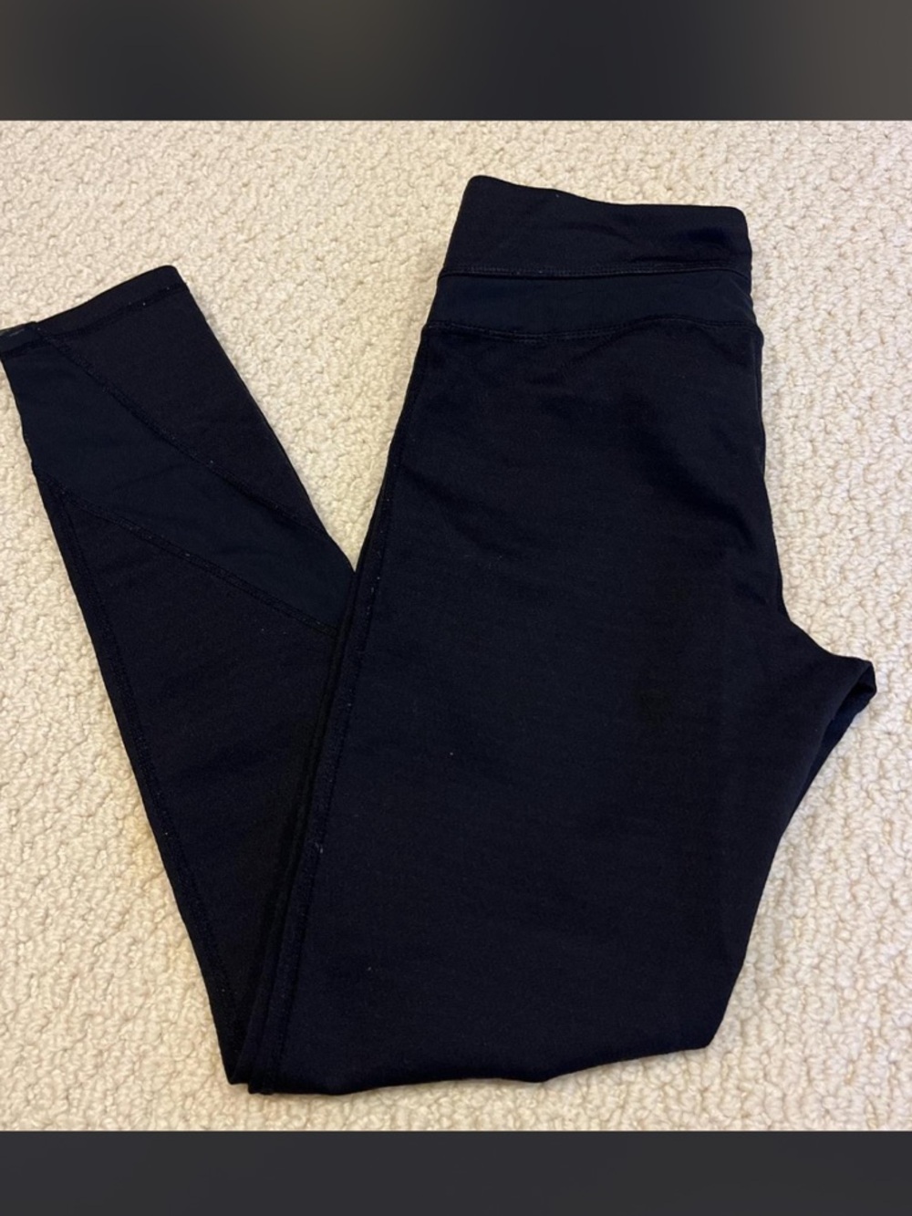 black leggings with mesh panels